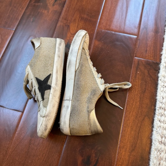 Golden Goose Distressed Off White Mesh SuperStar Sneakers - Picture 1 of 4